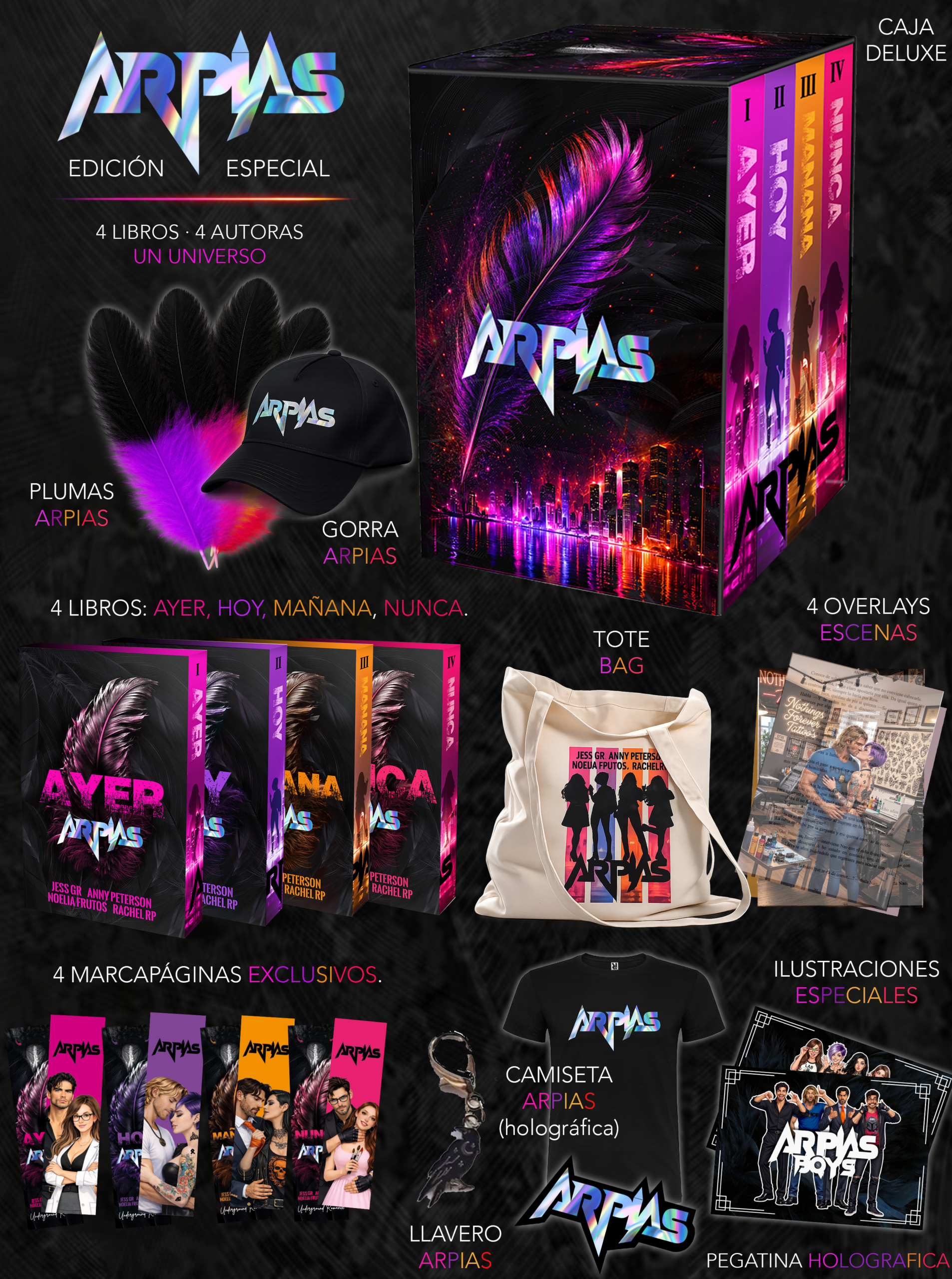 PACK 4: CAJA EDICIÓN ESPECIAL + TOTE + GORRA + CAMISETA